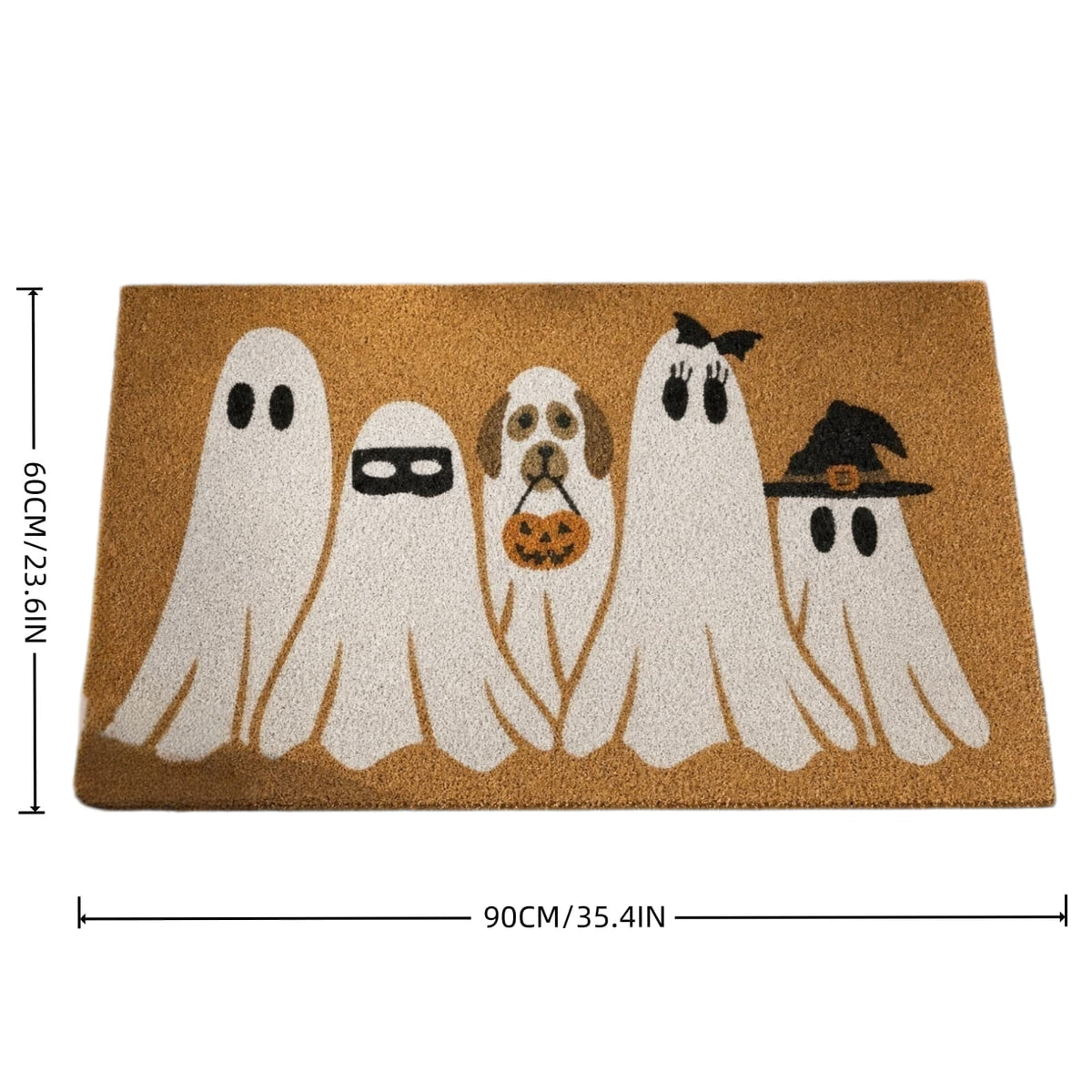 Clearance Natural/Black Floral Bird Outdoor Coir Doormat, 30" x 18"