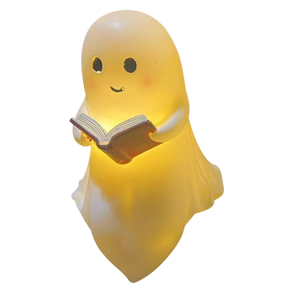 Resin Halloween Ghost Figurine, 10cm Black Spooky Ghost Statue for Mantel Tabletop Centerpiece Porch Indoor Cute Halloween Decor