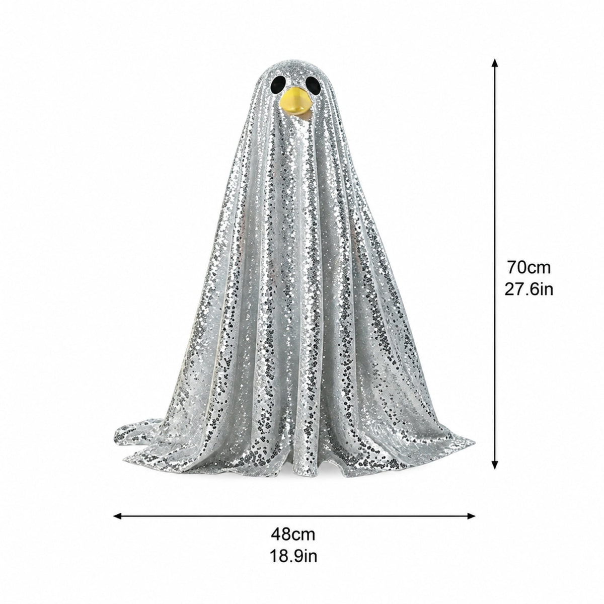 Halloween Garden Porch Decor, Porch Goose Outfits Halloween, 23 Inch Porch Goose Outfits, Witch Dress and Hat Set, Fits 23X11X26 Inch Standing Plush Goose for Front Porch Lawn