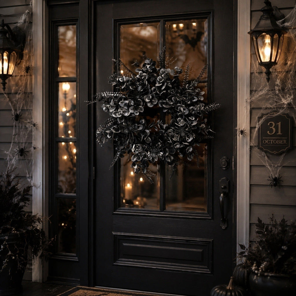 2026 Halloween Indooor Decoration Halloween Wreath Of Withered Branches Door Hanging Holiday Window Display Party Decoration Artificial Pumpkin Garland Wreath Wall Hanging