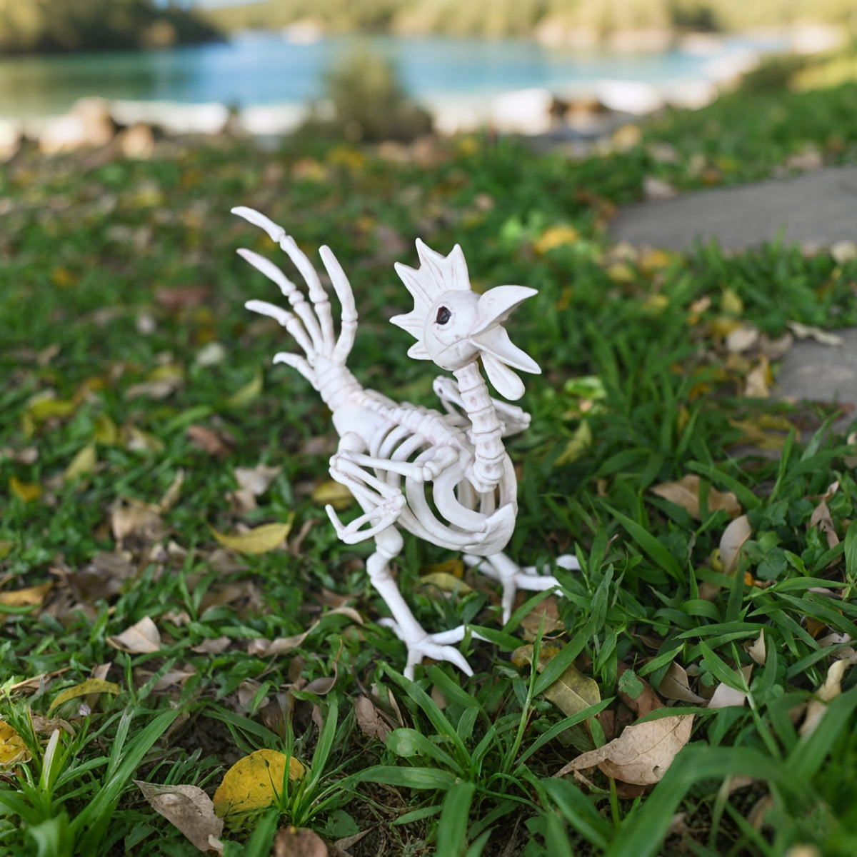 Seasons 12" Skeleton Rooster Halloween Decoration for Crazy Bonez Skeleton Line