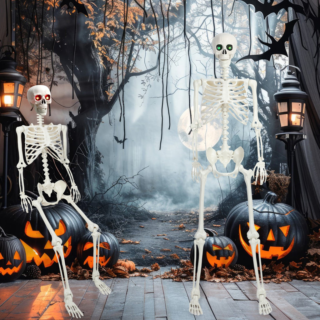 Yedigre 5.4FT HalloweenSkeleton Decor, Movable Joints Realistic Full Body Bones Skeleton Prop, No Light