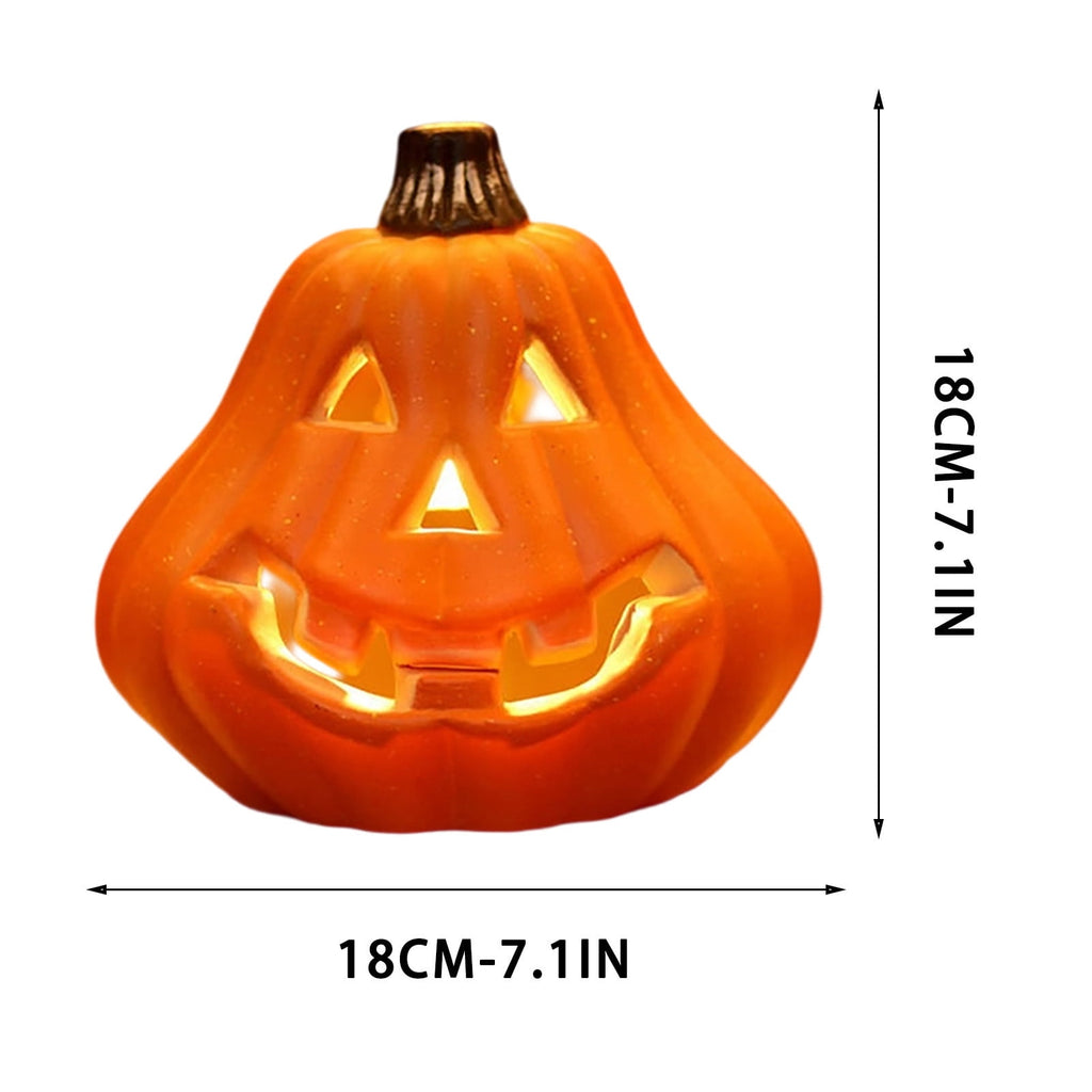 LEFXSMR Pumpkin Light, Glowing Large Plastic Pumpkin Decor with Led Lights, Waterproof Halloween Light for Yard Garden Outdoor Indoor Decor
