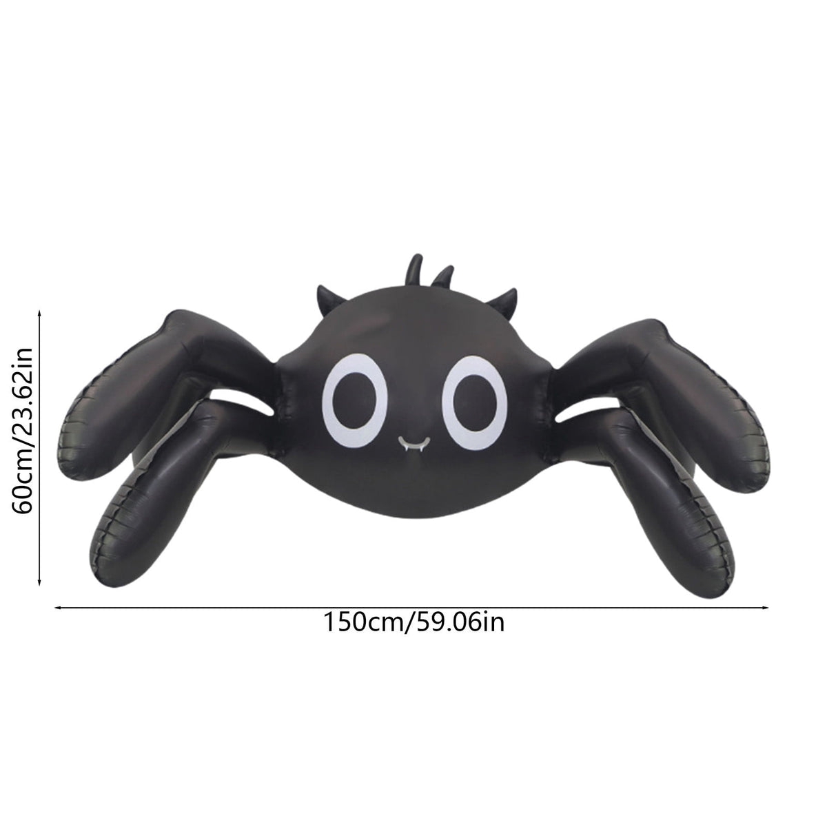 Aufmer 3 Pcs Halloween Inflatable Spider Outdoor Decoration, Blow Up Yard Inflatables Holiday Inflatables for Outdoor Yard Garden Lawn Decor, 150x60cm (Black)