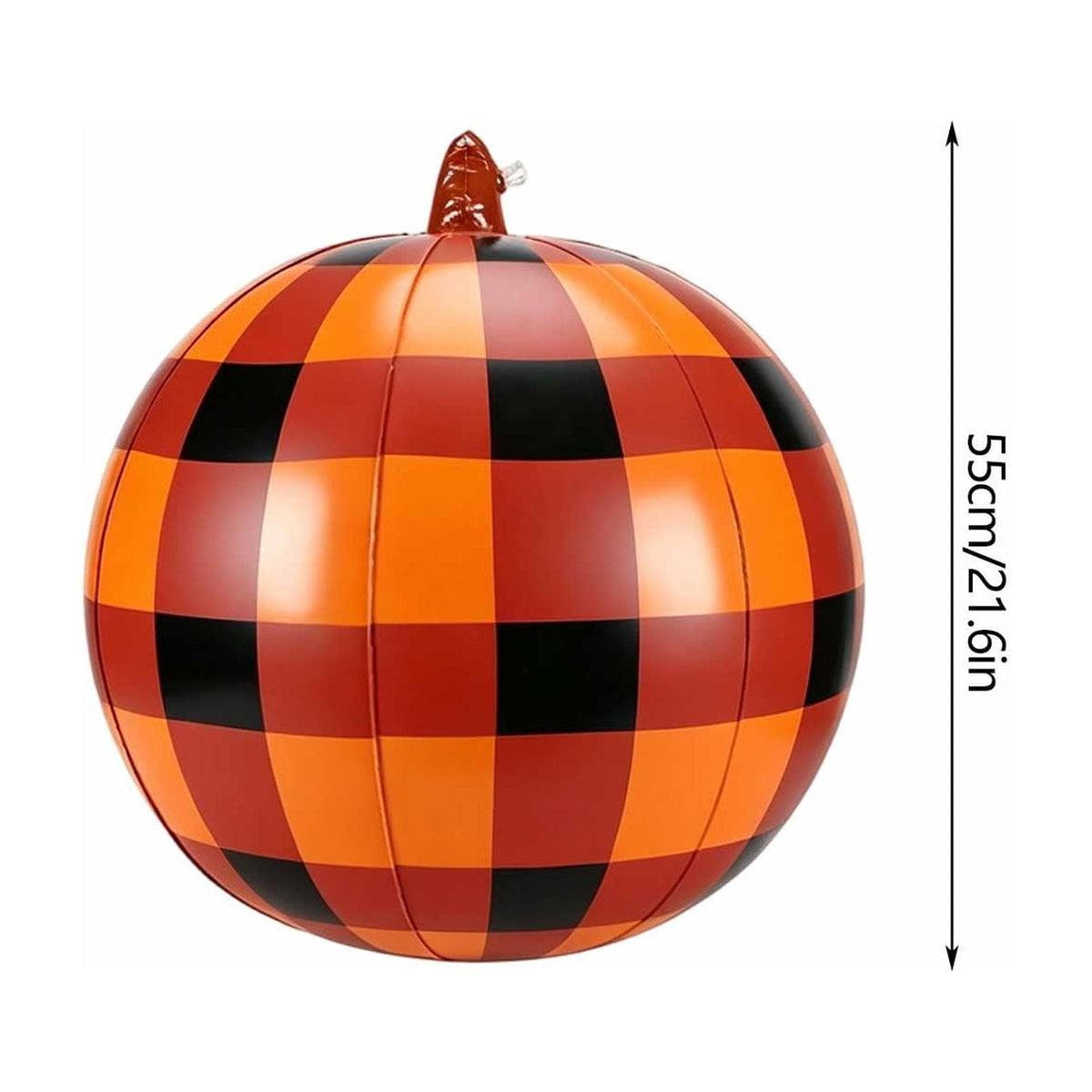 HHJZPR Halloween Pattern Pumpkin Foil Mylar Balloons, Striped Polka Dot Buffalo Plaid Inflatable Pumpkin Ornaments, Fall Farmhouse Party Yard Table Decor Ball