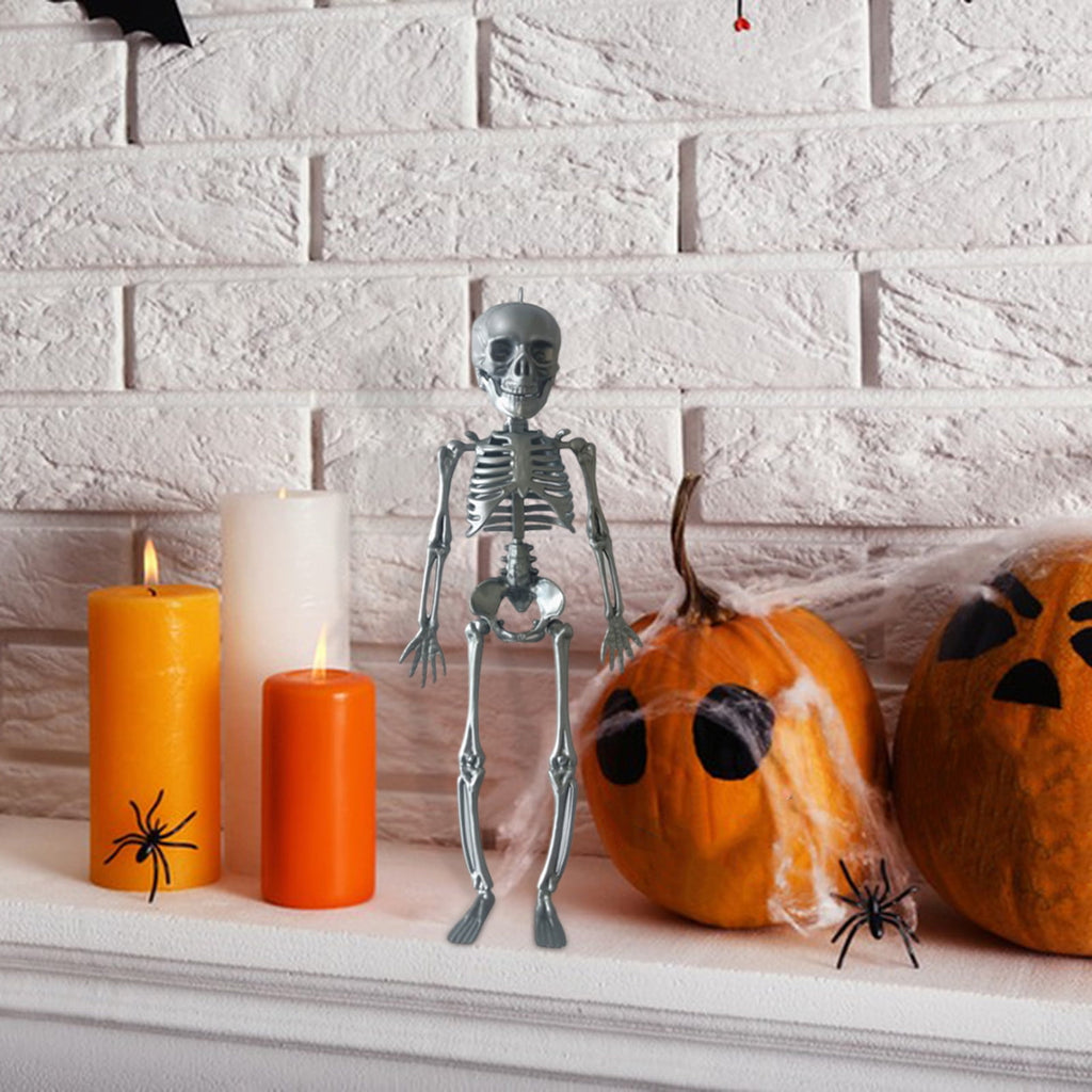 Darzheoy 11.5" Halloween Skeleton Decorations, Halloween Decoration Skeleton Room Venue Decoration Props Prankster Model Frame