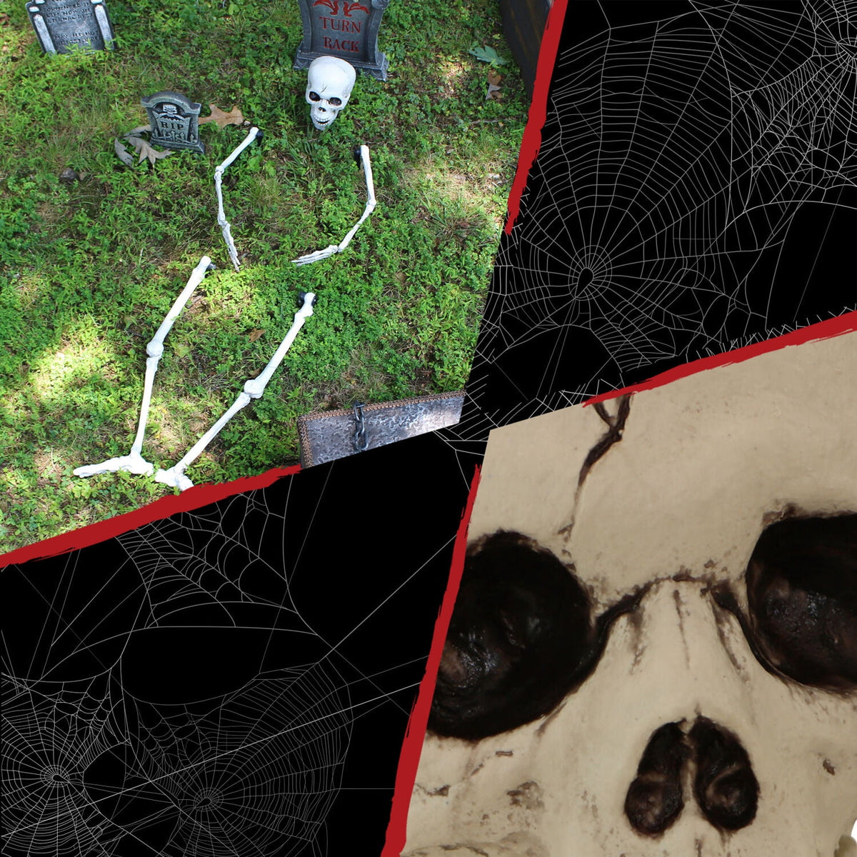 Haunted Hill Farm Life-size Groundbreaking Skeleton, Included Skull Head, Arms and Legs, Haunted House Halloween Decoration, HHGBSKEL-1GB