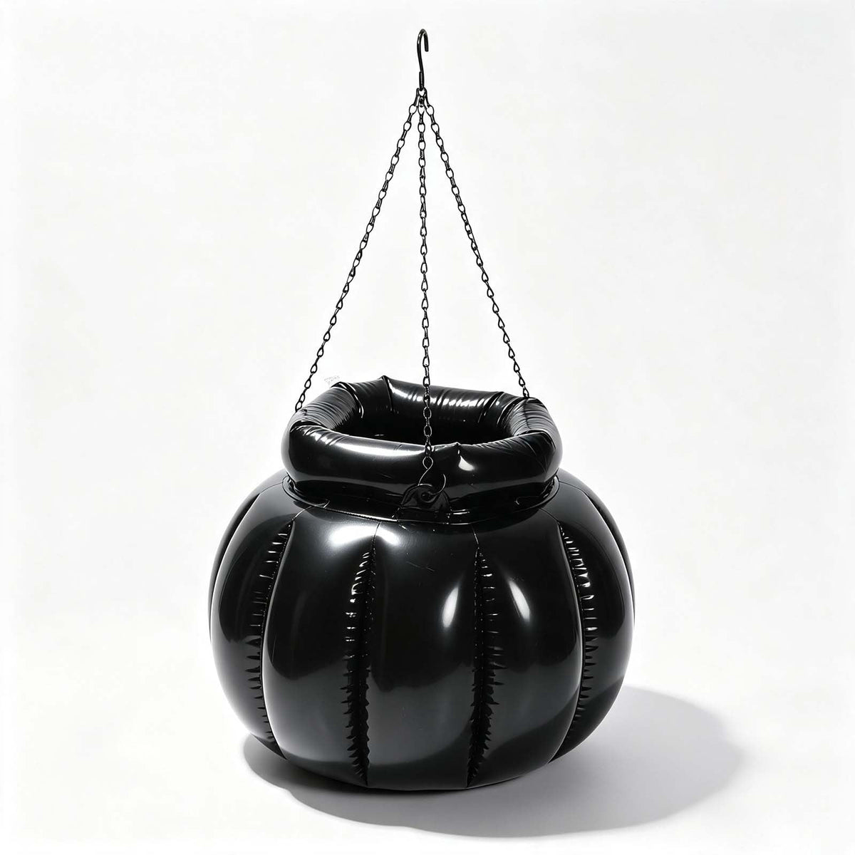 JHRGJIO Inflatable Witch Cauldron Cooler Stand Base, Hanging Pumpkin Ice Bucket with Mist Maker Fog Effect, Halloween Party Drink Chiller for Backyard Patio Outdoor Use