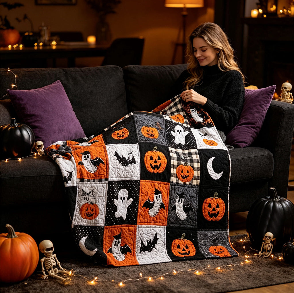 Halloween blanket,Halloween Print Throw Blanket Flannel Soft Cozy Decorative Nap Blanket with Ghost Pumpkin Skull for Office Bedroom Sofa Camping Travel(100x150cm/39x59 Inch),Black