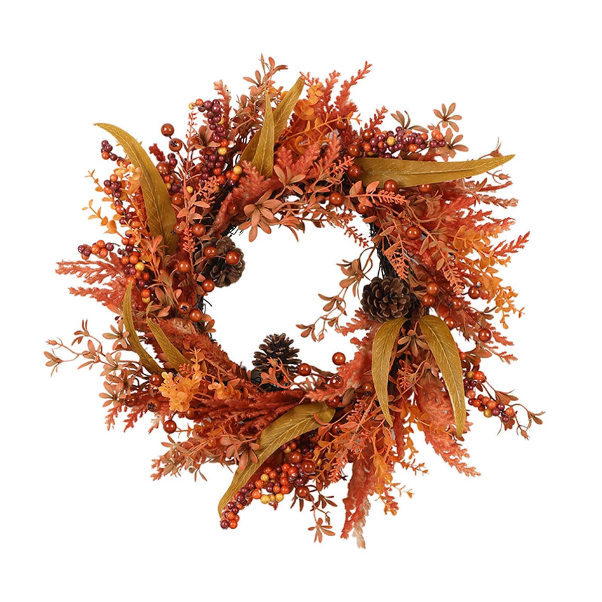 YIKA Halloween Decoration Fall Peony And Pumpkin Wreath Colorful Decorative Garland Home Decoration And Ornaments Suitable For Decoration In Multiple Scenarios F3Halloween Yard Decor
