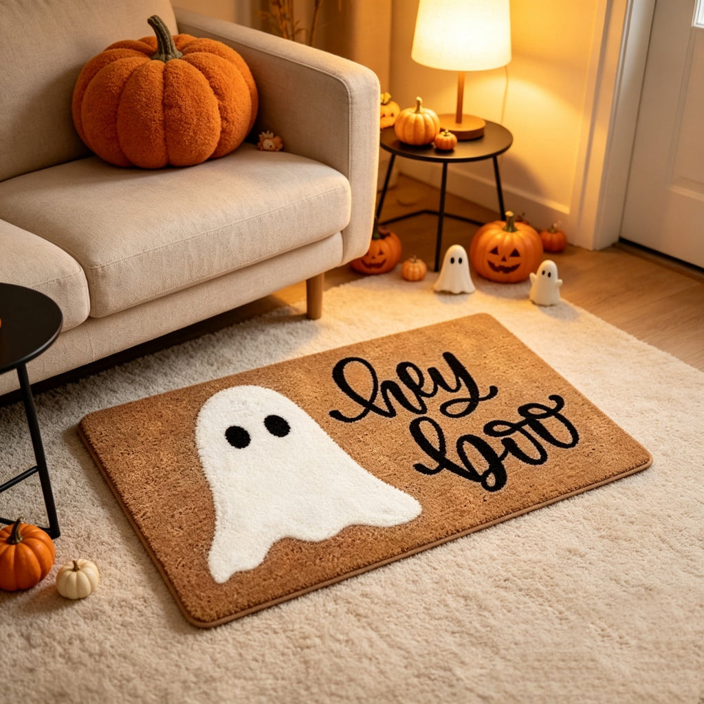 Halloween Door Mat Classic Print Skidproof Mat 15.75x23.62in Polyester Skidproof & Dirt Trapping for Front Door Porch Entryway by MPOISVA
