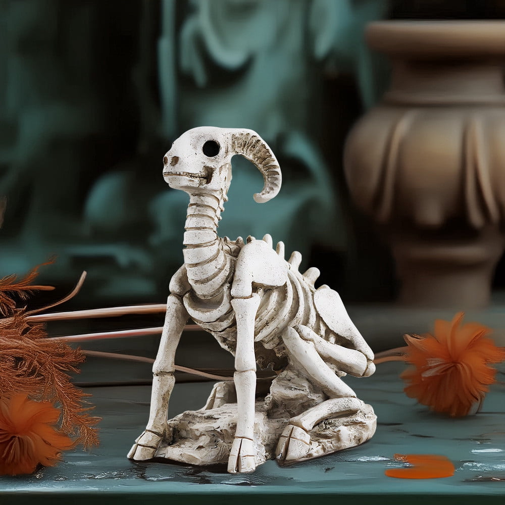 Dmlowu Animal Skeletons Halloween Decorations, 3.5x8" Plastic Halloween Skeleton for Home Decor, Spooky Human Skeleton for Halloween Decorations Outdoor & Infoor