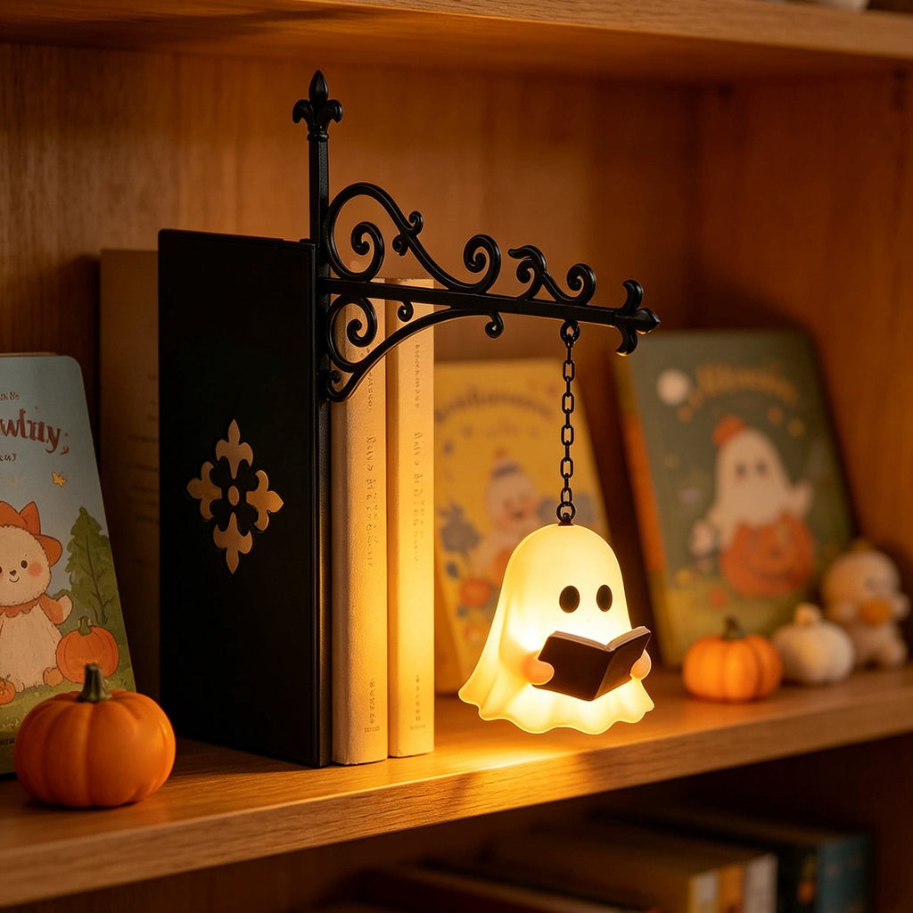 Diceymbol 11.81 Inch Halloween Ghost Night Light, Witch Hat Ghost Lamp with Jack O Lantern, Halloween Decorations Indoor for Table Mantel Party Decor