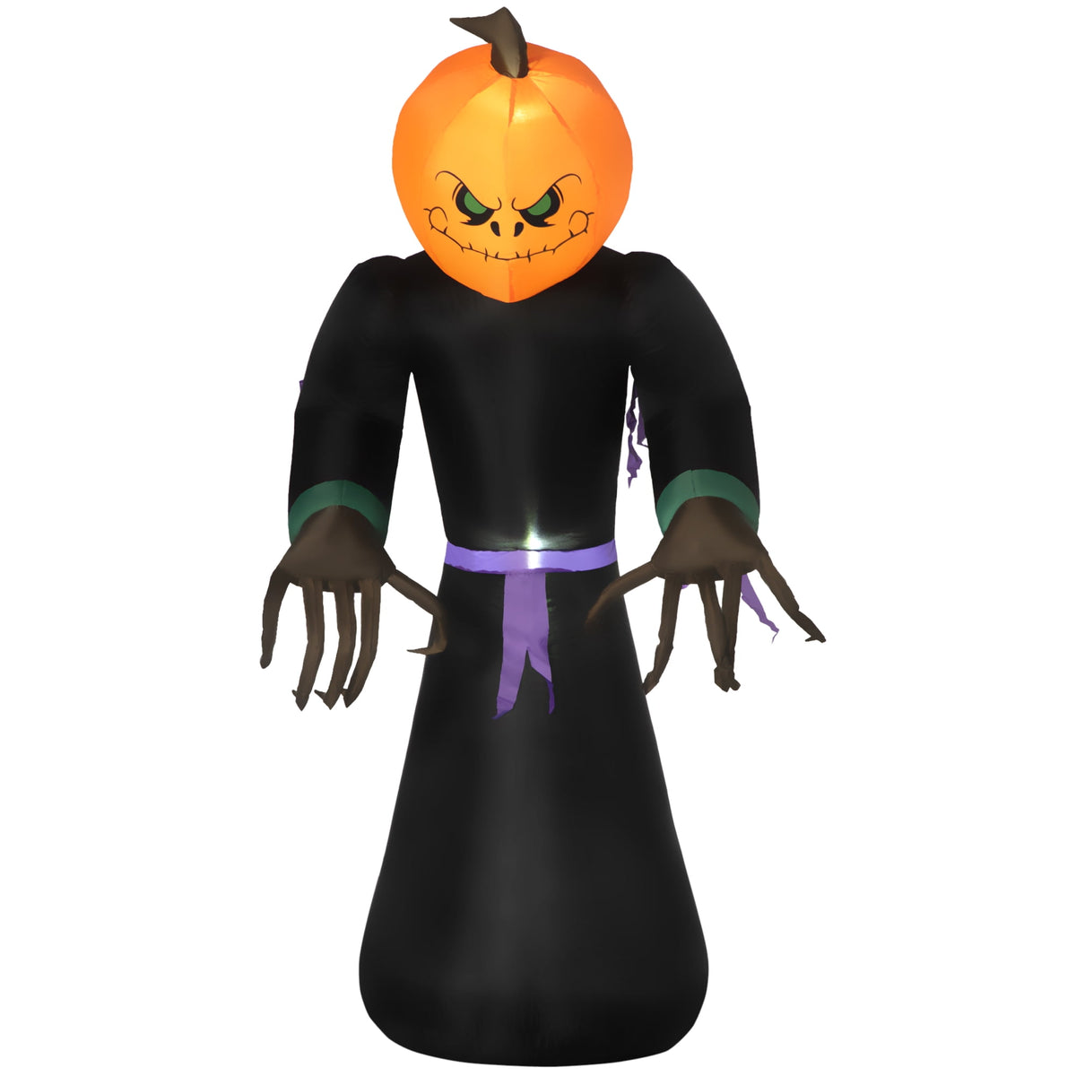 HOMCOM Halloween Inflatable Pumpkin with LED Lights for Garden Indoor Outdoor