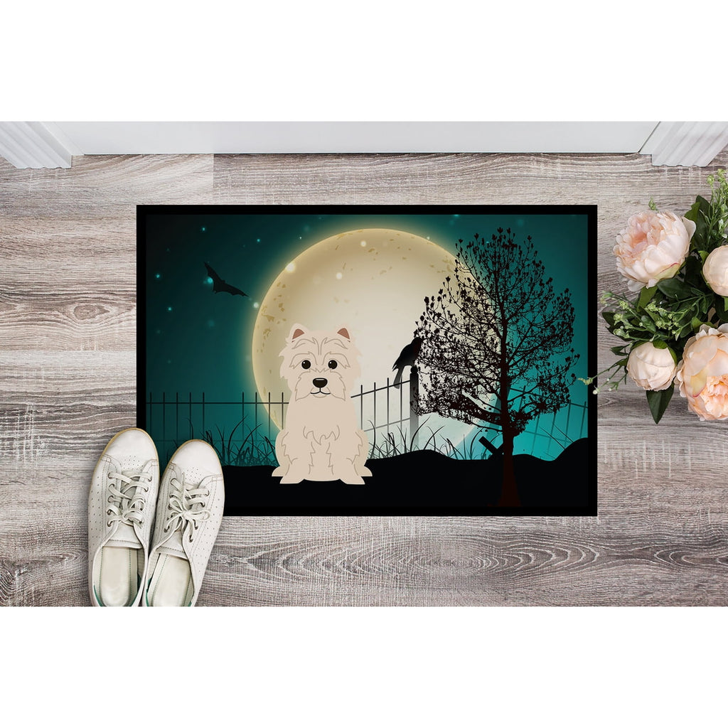 Carolines Treasures BB2232MAT Halloween Scary Westie Indoor or Outdoor Mat, 18 x 0.25 x 27 in.