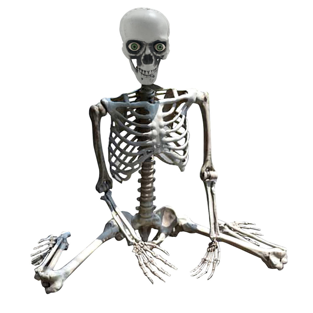 Halloween Skeleton Life Size Full Body Posable Joints Skeletons,Halloween Skeleton Decoration,Human Full Size Skull Hand Life Body Anatomy Model Halloween Decor