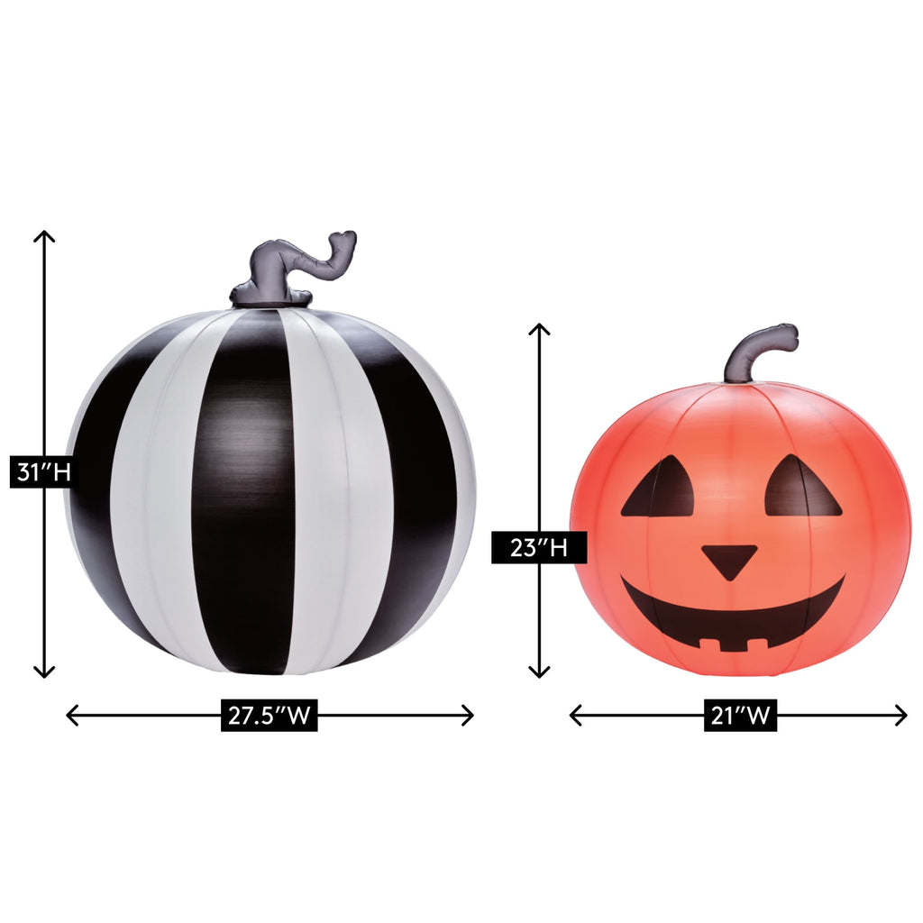 FUNBOY Inflatable Pumpkin Halloween Decorations Outdoor 2-Pack
