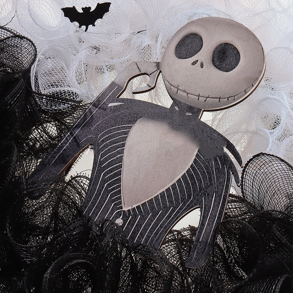 15.7" Halloween Party Skull Jack Wreath Horror Front Door Home Decor Garland Atmosphere Hanging Ring