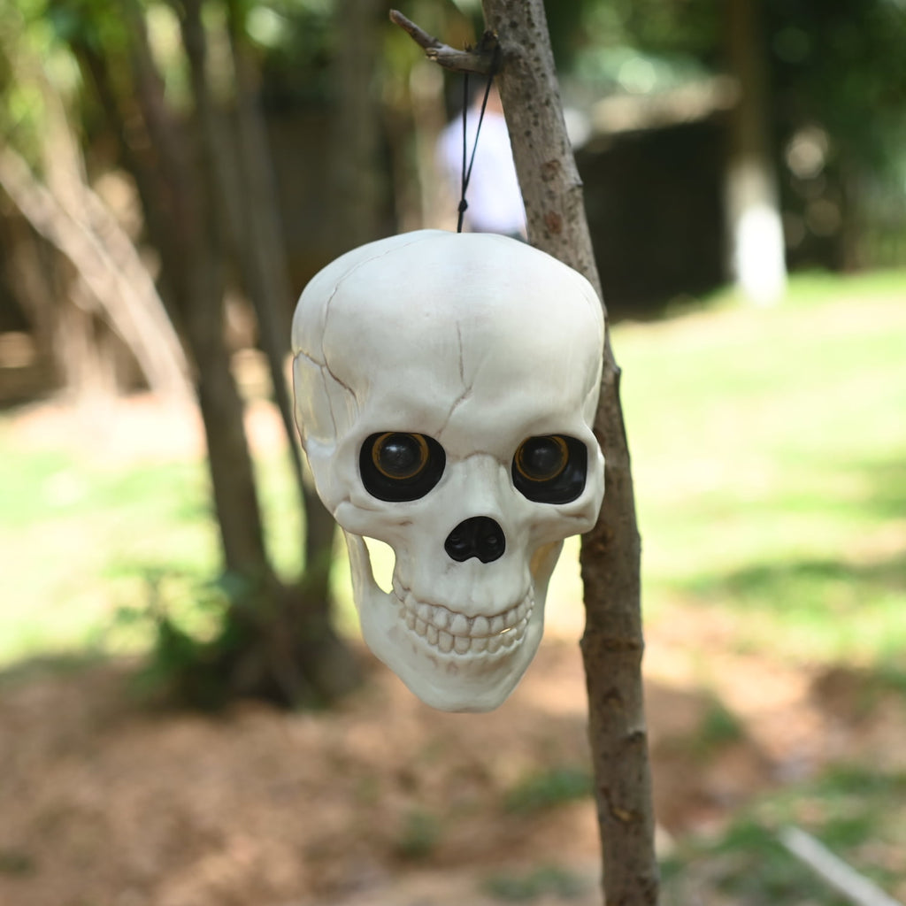 Seasons 5.8" Skull Skeleton Halloween Decoration Crazy Bonez Skeleton Line Sound and Light