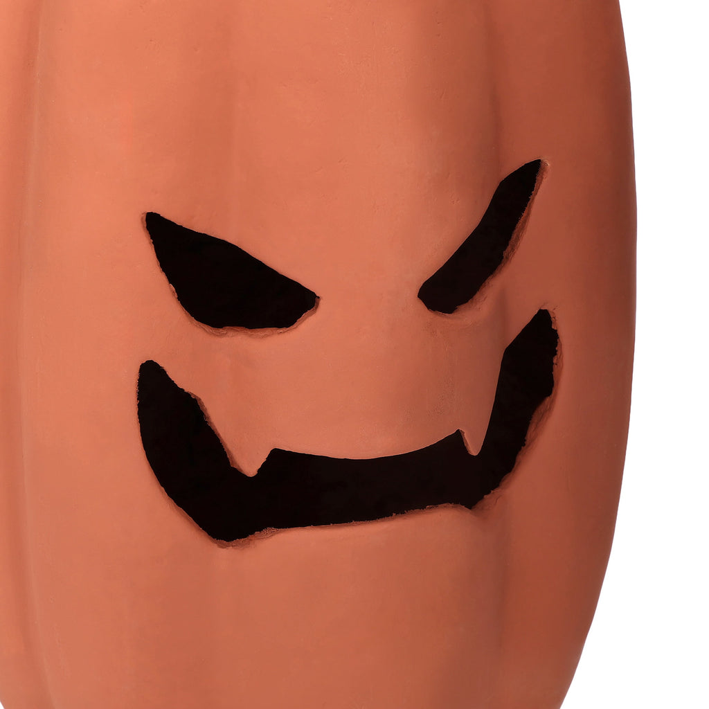 Paper Mache Jack-o'-Lantern Decoration, Black, 13.3", Halloween by Way To Celebrate