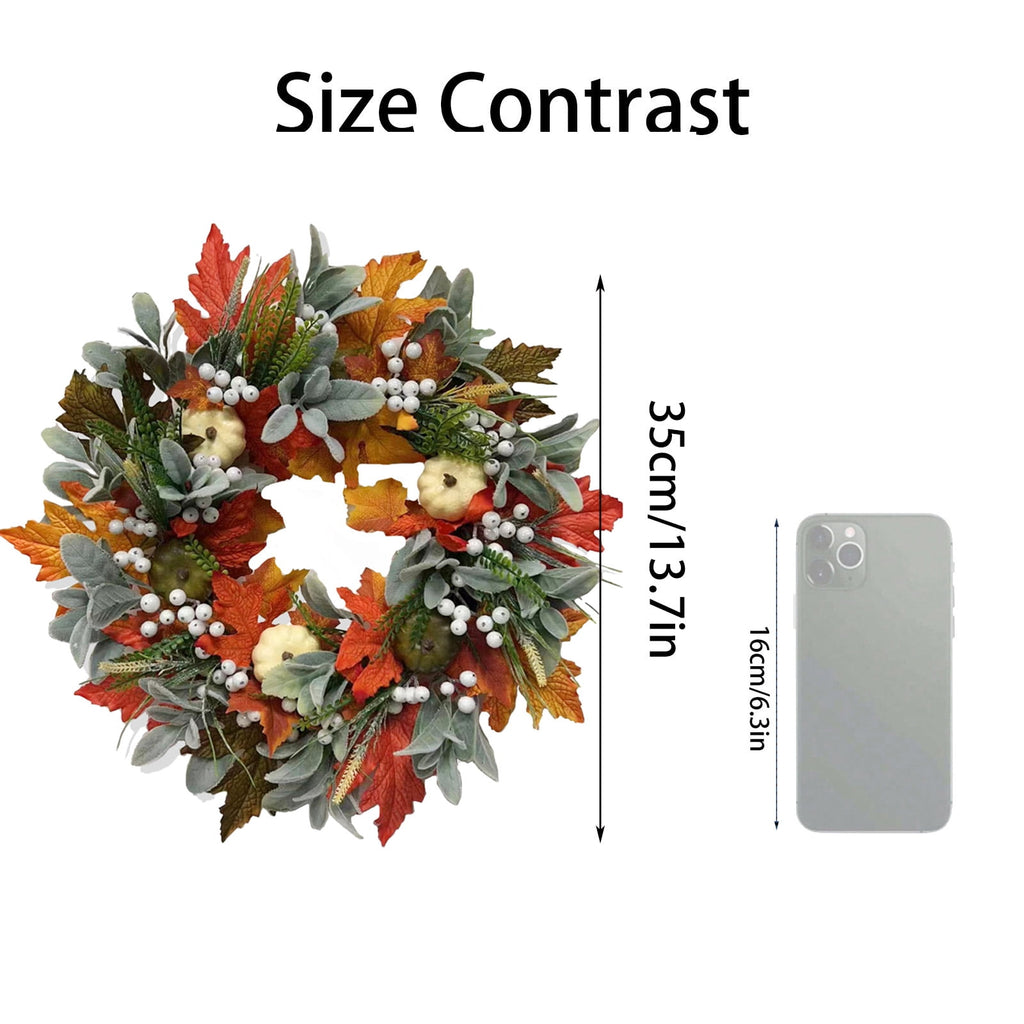 Halloween Artificial Maple Leaf Pumpkin Vine with LED Lights 67-71 Inch Lighted Fall Foliage Garland for Home Halloween Holiday Party Decor