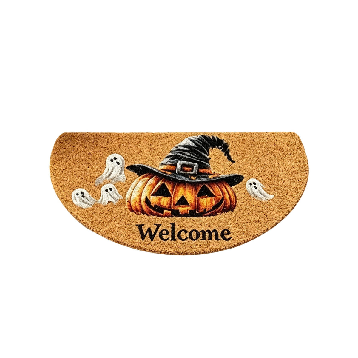 Halloween Ghost Door Mat, Cute Welcome Mat for Front Door Porch Entryway Haunted Outdoor Decor Spooky Decorative Entrance Doormat Non Slip Halloween Rug, 16" x 24"