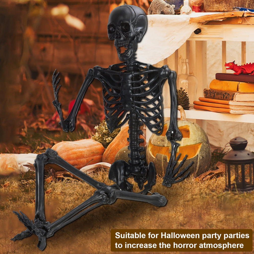 Cixusio 5.4Ft/165cm Halloween Skeleton Full Body Life Size Human Bones with Movable Joints for Indoor Outdoor Haunted House Party Halloween Props Decorations