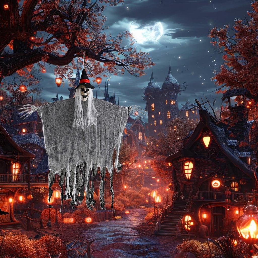CXALSSY Halloween Decor, Halloween Decorations, Halloween Decorations Indoor, Halloween Indoor Decor, Hanging Halloween Skeleton Ghosts Hanging Skeleton Prop for Halloween Party