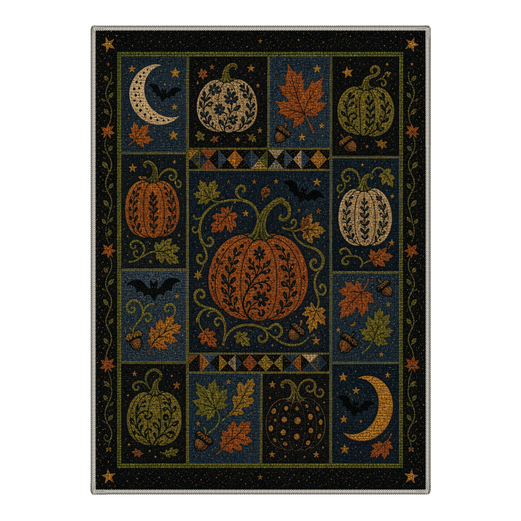 GENIMO 2'x3' Halloween Doormat, Washable Non Slip Soft Gothic Castle Outdoor Door Mat for Front Door Covered Porch Patio Entryway, Antique Gold