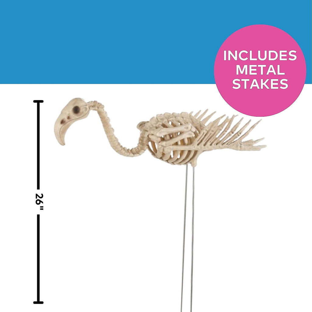 Halloween Express 27" Flamingo Skeleton Halloween Decoration