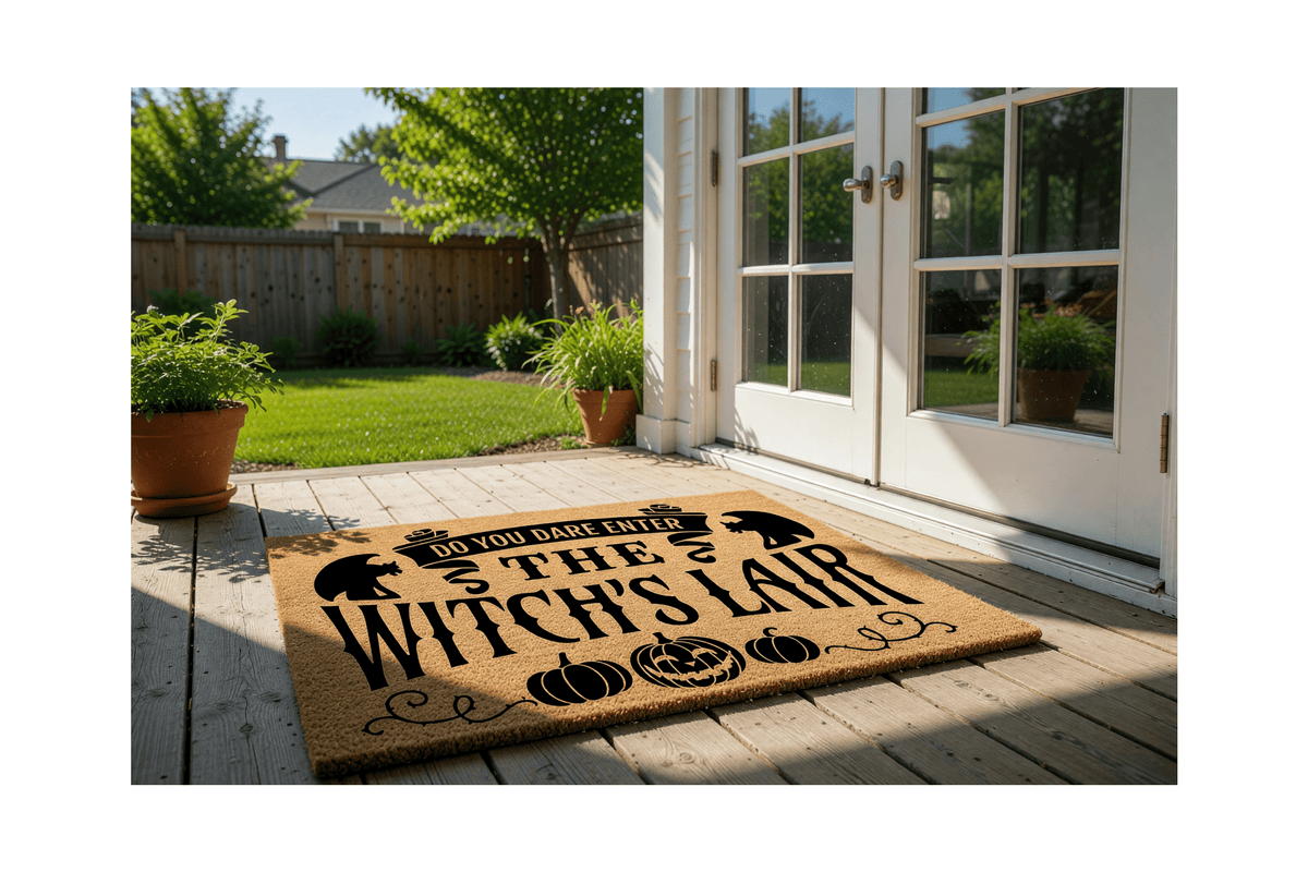 Do You Dare Enter The Witches Lair Door Mat | Funny Doormat | Welcome Mat | Halloween Decor | Funny Door Mat | Home Doormat | Halloween Mat