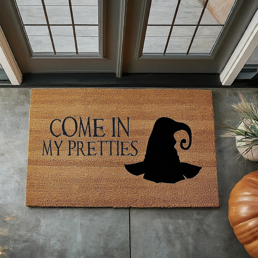 Come In My Pretties Door Mat | Funny Doormat | Welcome Mat | Halloween Decor | Funny Door Mat | Home Doormat | Halloween Welcome Mat