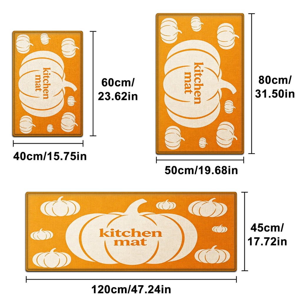 YIMEIS Halloween Orange Ghost Pumpkin Black Cat 1Pc Flannel Mat & Kitchen Rugs,Soft Non-slip,16''×24'' Inches,for Entryway Bathroom
