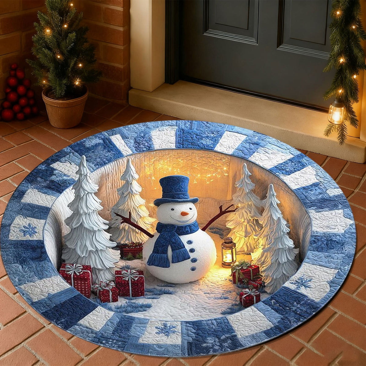 Tupukom Under 5 Dollars Christmas Welcome Doormat Front Door Mat Indoor Outdoor Entrance Floor Mats Non-Slip Washable Christmas Home Decor 16" x 24" Inch