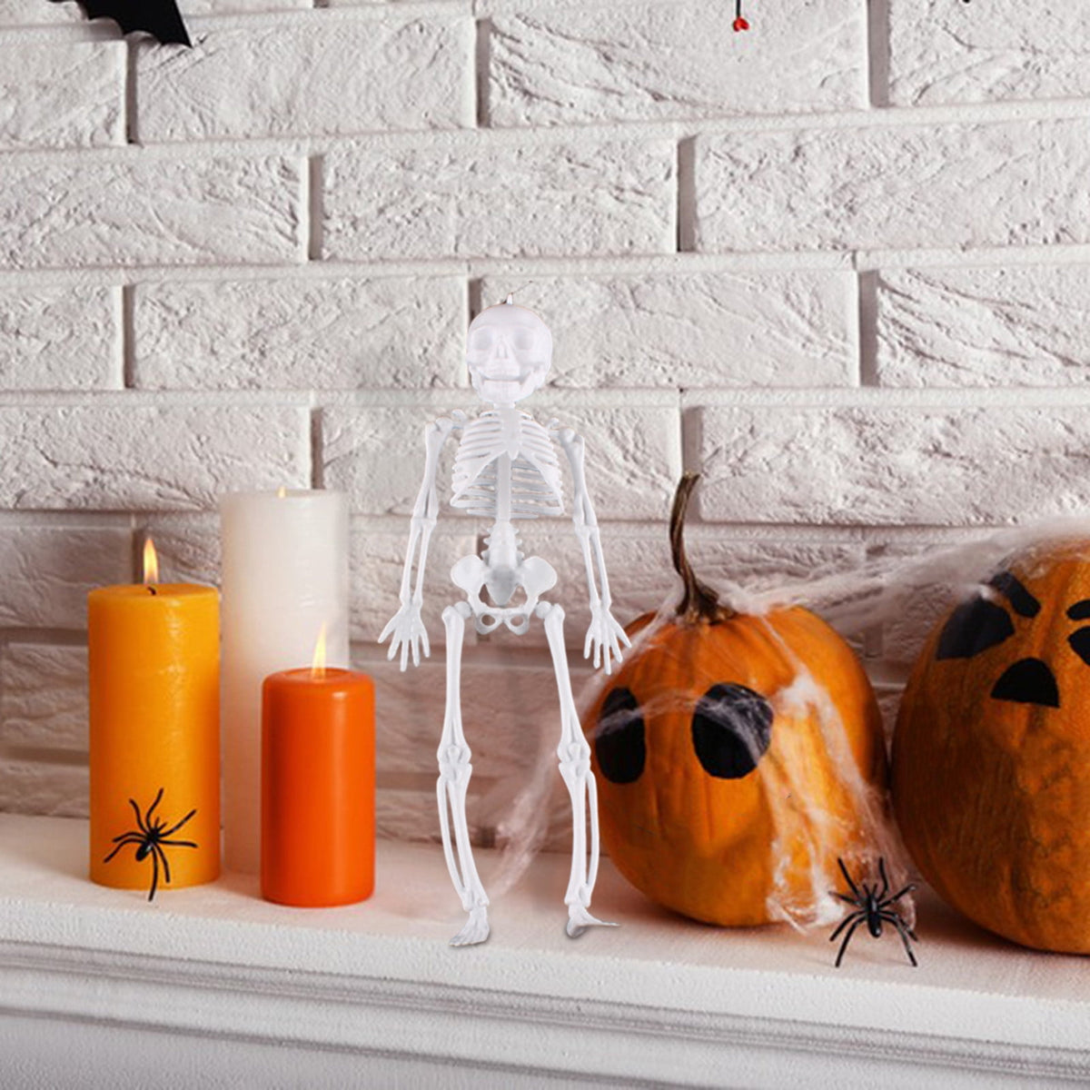 Darzheoy 11.5" Halloween Skeleton Decorations, Halloween Decoration Skeleton Room Venue Decoration Props Prankster Model Frame