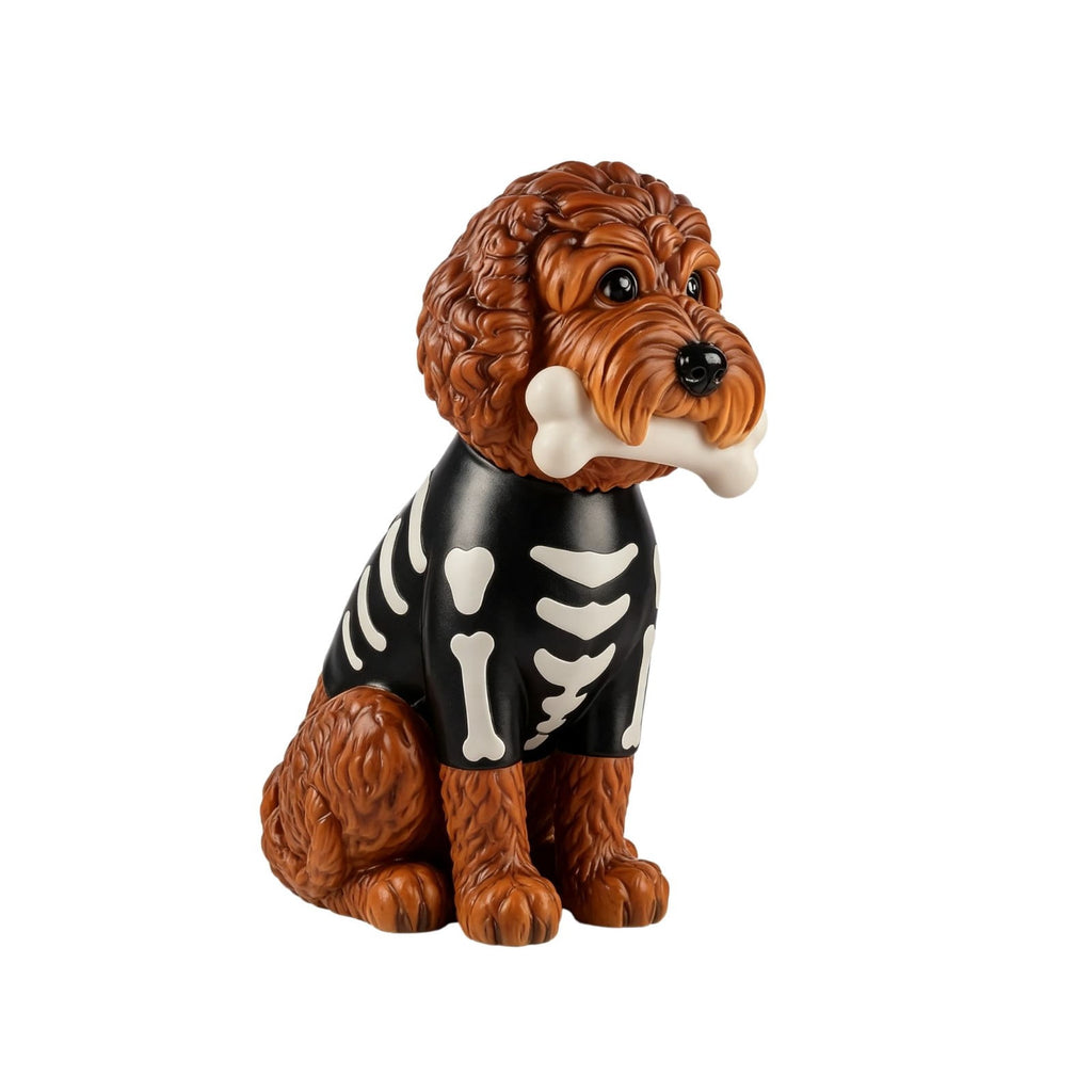 2026 New Halloween Light‑Up French Bulldog Figurine, Shark Outfit Dog Statue with Glowing Pumpkin, Waterproof Resin Table Holiday Decorations, Cute Spooky Halloween Decorations for Porch Yard Home