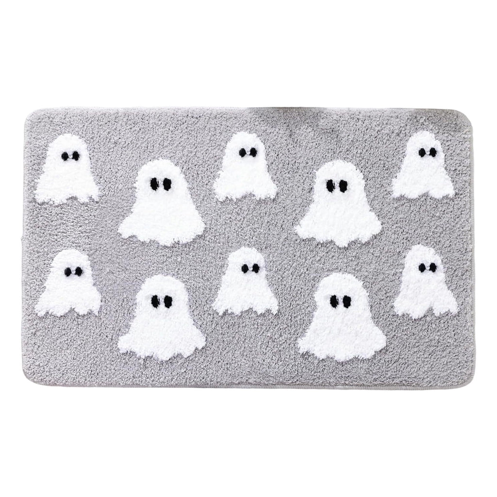 Halloween Ghost Door Mat, Cute Welcome Mat for Front Door Porch Entryway Haunted Outdoor Decor Spooky Decorative Entrance Doormat Non Slip Halloween Rug, 16" x 24"