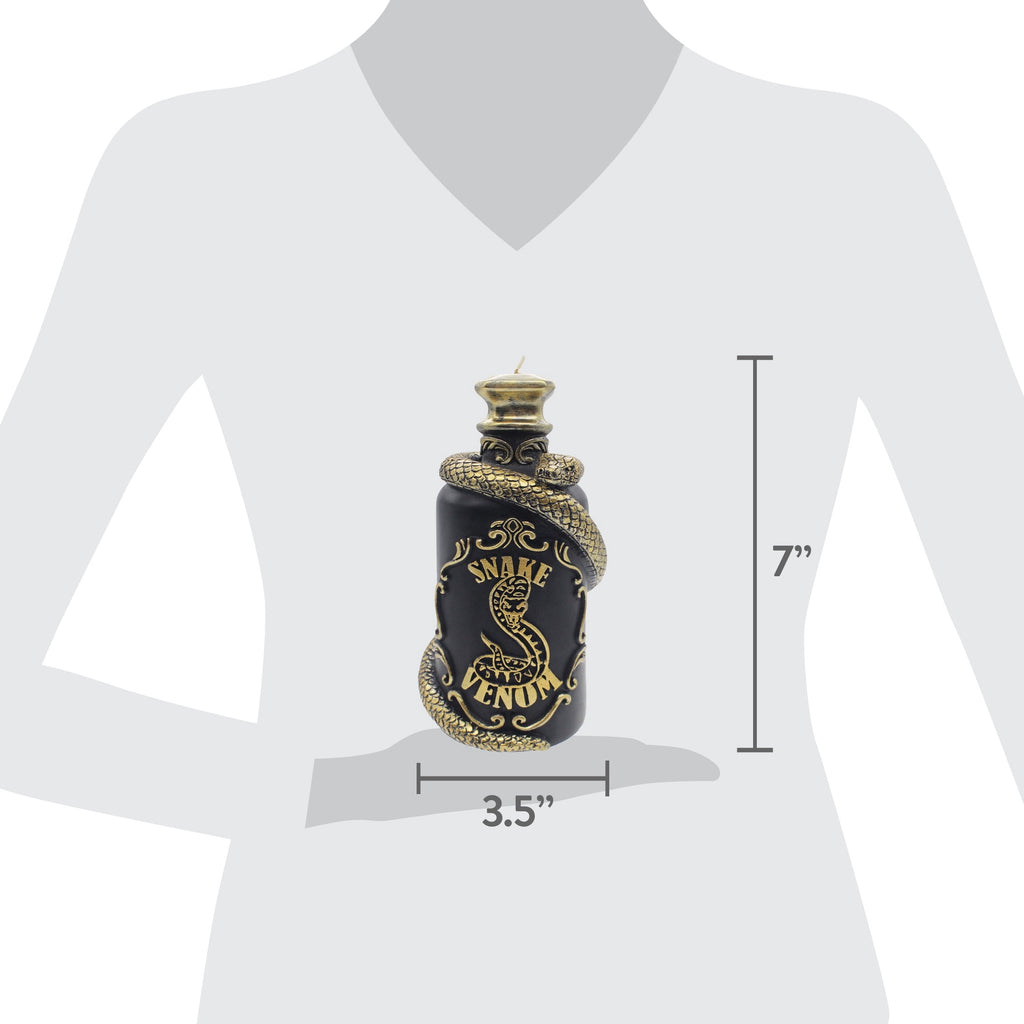 Snake Venom Potion Candle, Black and Gold, 6.7", Halloween by Way To Celebrate