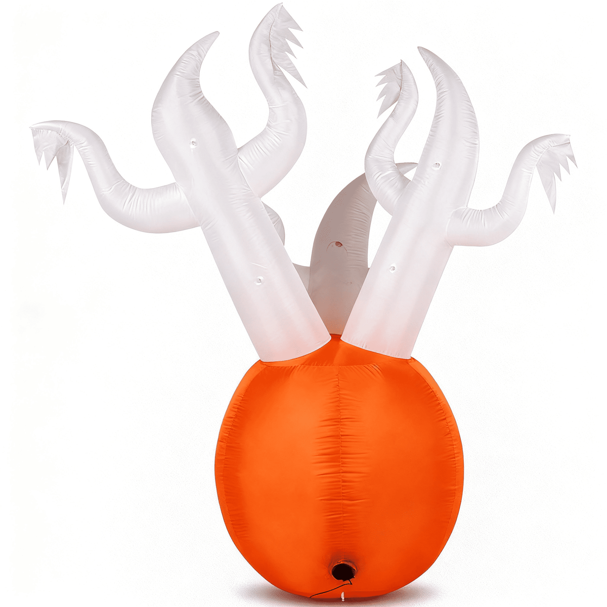 5.9FT Halloween Inflatable Pumpkin Ghost, Built-in LED Lights, Waterproof Polyester for Yard/Garden