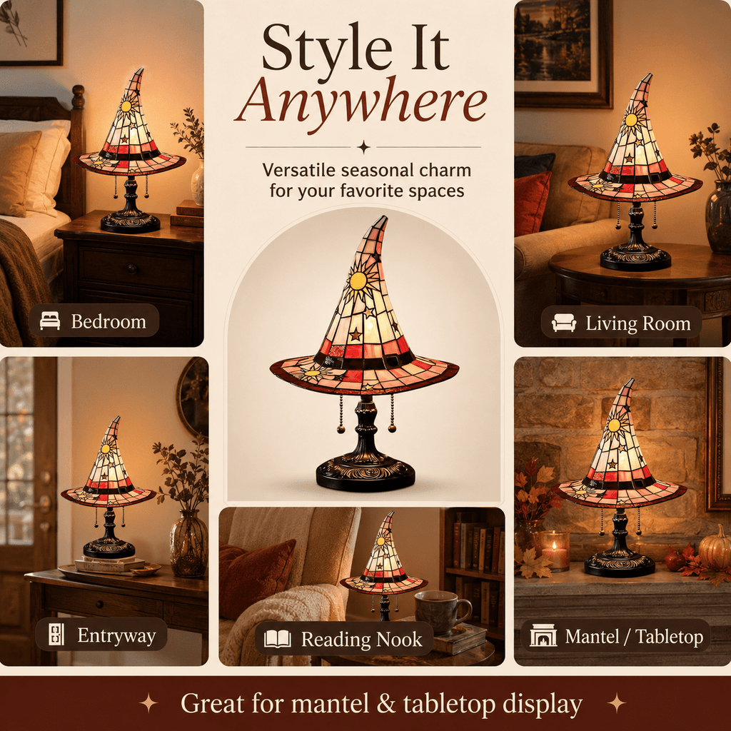 Diceymbol 11.81 Inch Halloween Ghost Night Light, Witch Hat Ghost Lamp with Jack O Lantern, Halloween Decorations Indoor for Table Mantel Party Decor