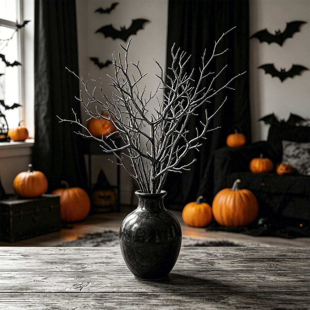 SCNOR 72 Inch Halloween Felt Garland with Ghost Pumpkin Witch Hat Spider Broom, Hanging Decor for Fireplace Mantel Wall