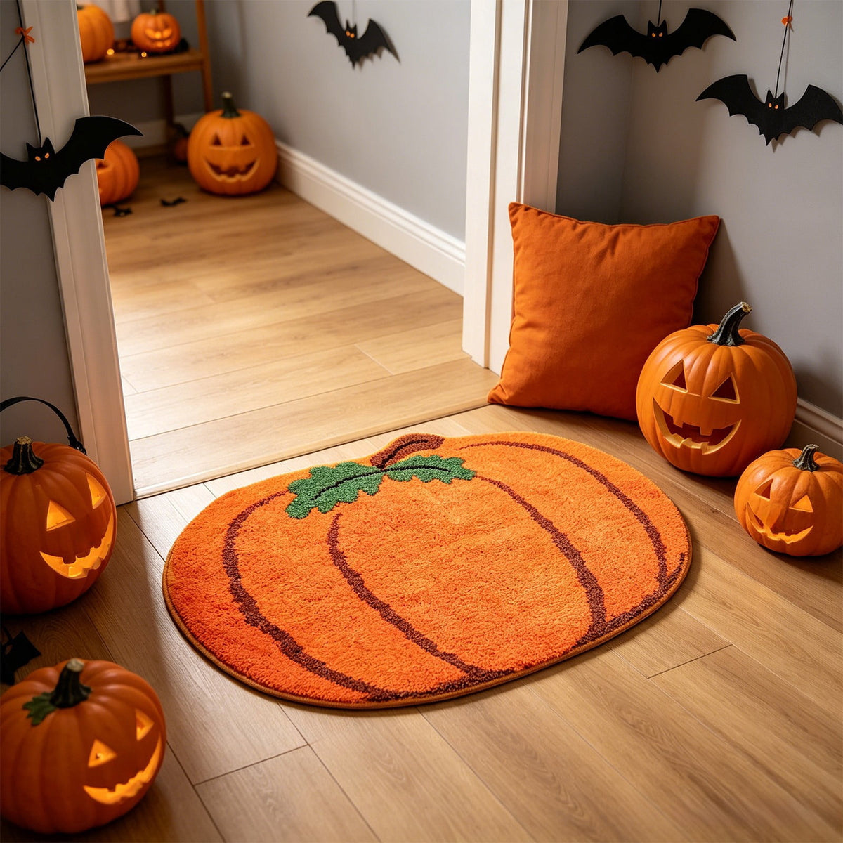 XGFHYJEH Halloween Decorations LED Candle Lights, 3pc Pumpkin Lantern, Halloween Indoor Decor, Halloween Table Decoration Ornament for Home Room Party