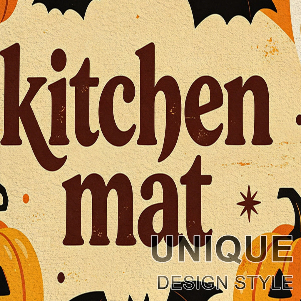 YIMEIS Halloween Orange Pumpkin Lantern Soft Non-slip 1Pc Flannel Mat and Kitchen Rugs,16''x24'',for Bathroom Entryway Bedroom