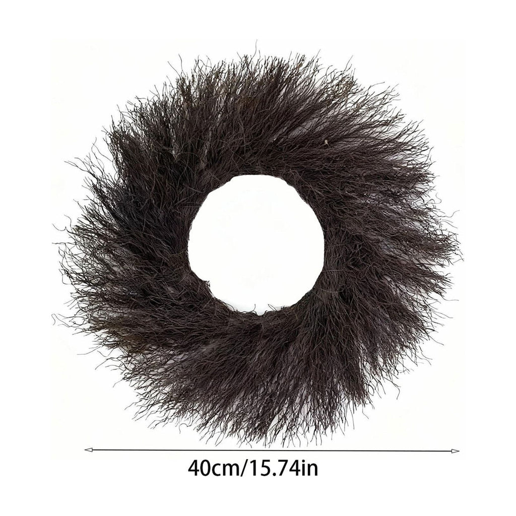 syligr Black Spooky Wreath for Halloween Door Decor, Eerie Tree Branch Wreath for Outdoor Porch Entrance, Front Door Wreath for Fall Holiday Display, 15.7 Inches, Gothic Decoration
