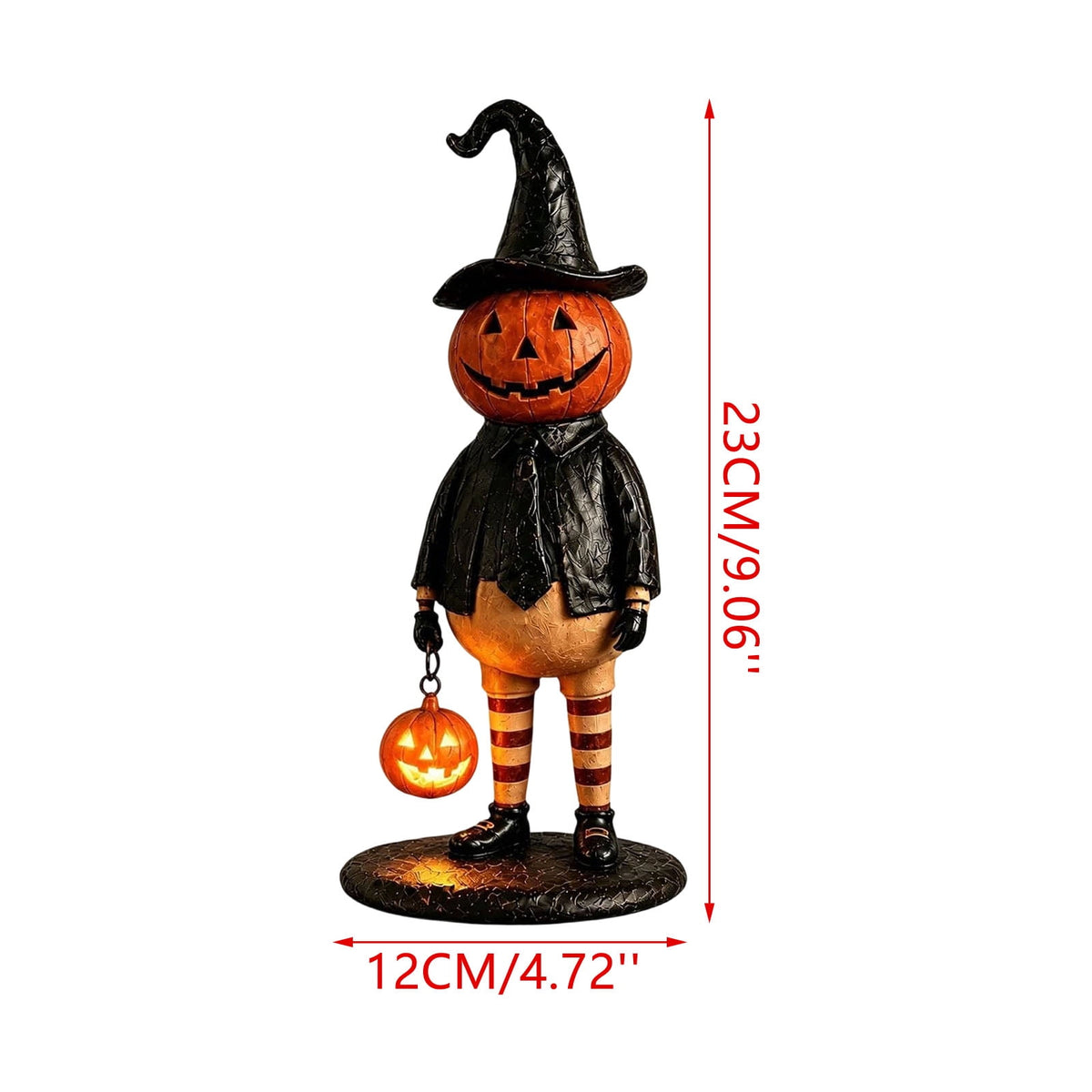 BZPIZ Witch Hat Lamp Handcrafted Retro Resin Stained Witch Hat Desk Lamp Halloween Home Decor Gothic Wizard Hats Night Light for Bedroom & Bookshelf
