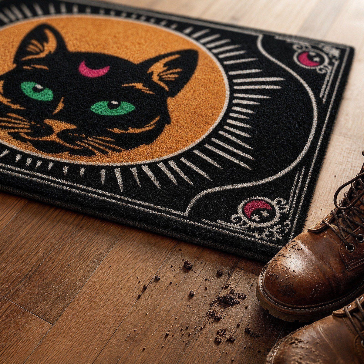 Tepsmf Halloween Ghost Doormat 19.7x31.4IN Black And Orange Checkered Soft Halloween Bathroom Rug Non Slip Cute Spooky Ghost Bathroom Decoration For Front Doors Porches And Holiday Decorations