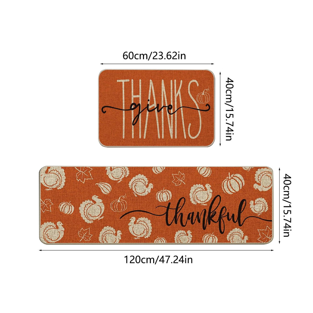 Zhourta Halloween Fall Plaid Outdoor Rug Orange Plaid Outdoor Rug Cotton Hand Woven Check Rug Layered Doormats for Front Door Front Porch Farmhouses Entryway Patio 15.7x23.6 Inch