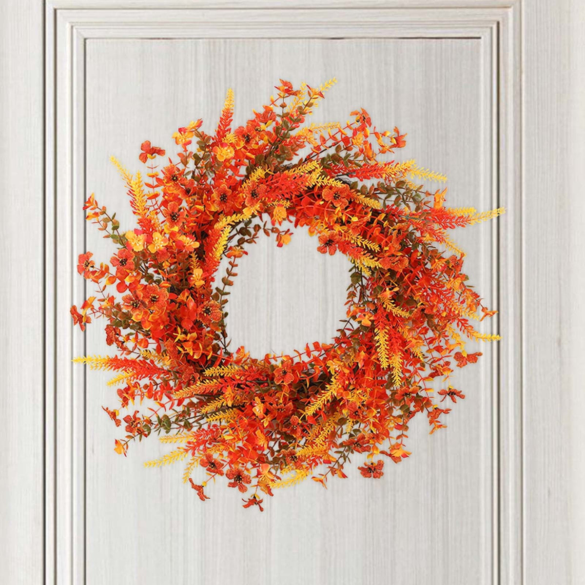 YIKA Halloween Decoration Fall Peony And Pumpkin Wreath Colorful Decorative Garland Home Decoration And Ornaments Suitable For Decoration In Multiple Scenarios F3Halloween Yard Decor