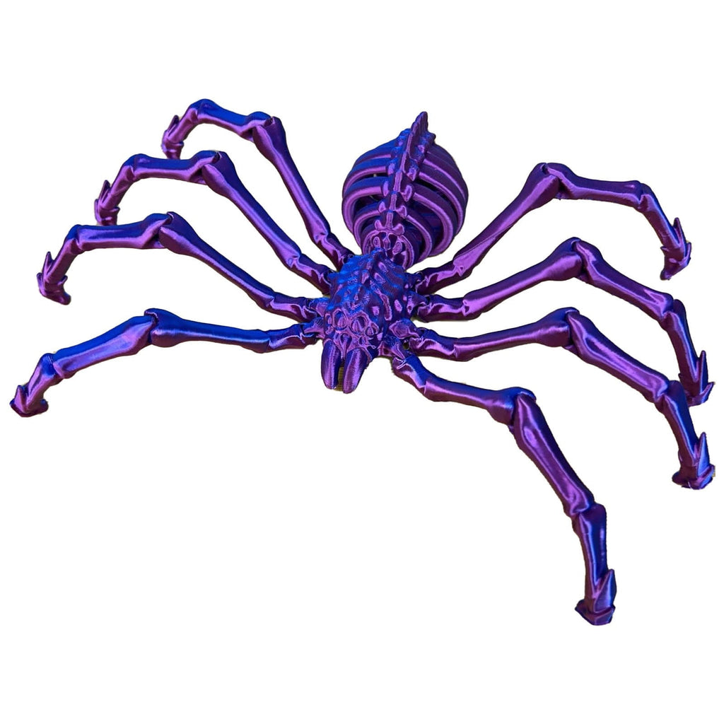 3D Printed Hell Skeleton Wolf Spider, Movable Contraction Spider Toy Ornament, Halloween Spider Decorations, Desktop 3D Printed Wolf Spider Toy for Halloween Decor