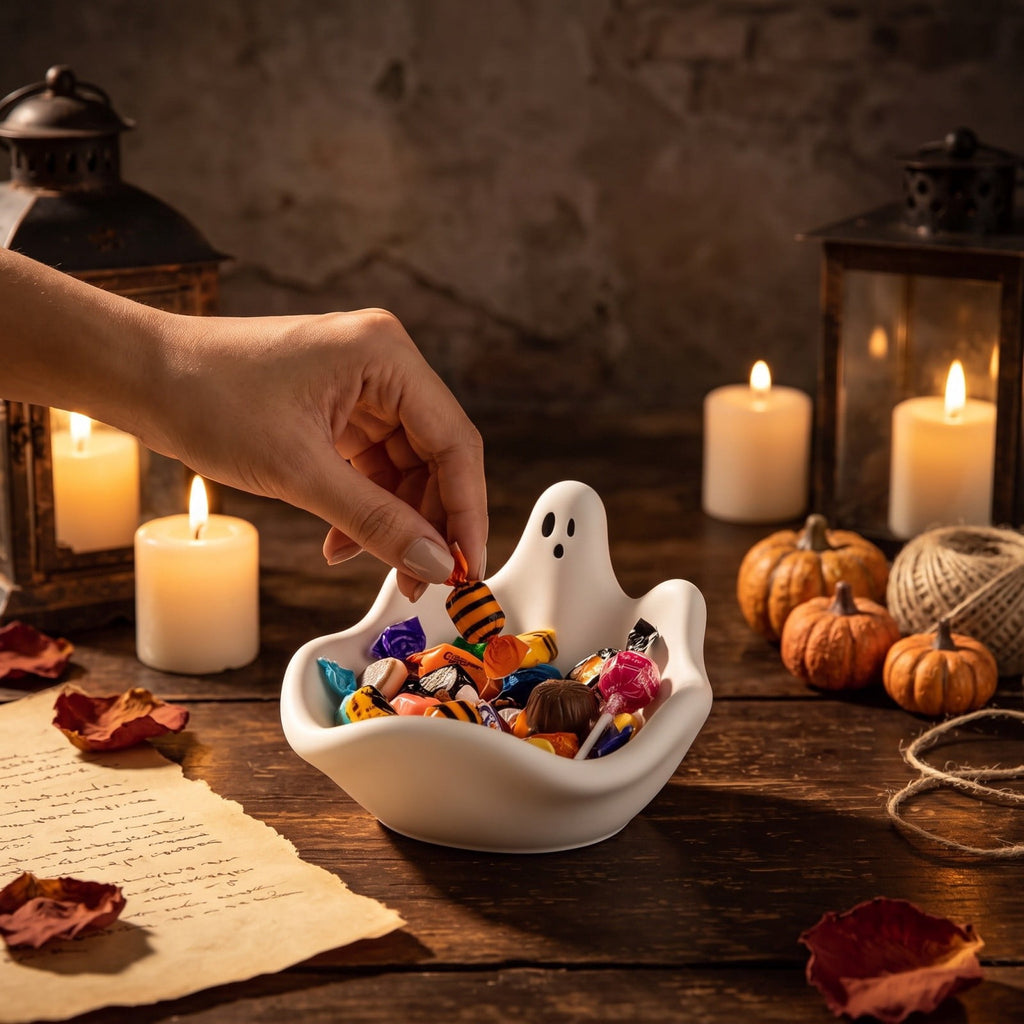 XGFHYJEH Halloween Decorations LED Candle Lights, 3pc Pumpkin Lantern, Halloween Indoor Decor, Halloween Table Decoration Ornament for Home Room Party